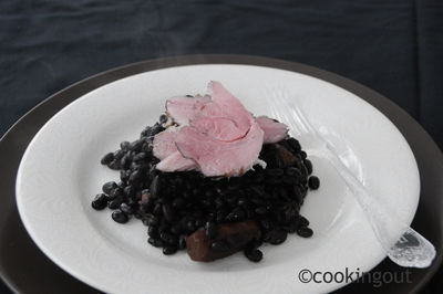 Jarret demi sel aux haricots noirs recettes plats Porc à la sauce de haricots noirs