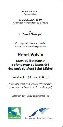 Avranches musée d'art et d'histoire exposition rétrospective Henri Voisin 2012 Guénhaël Huet