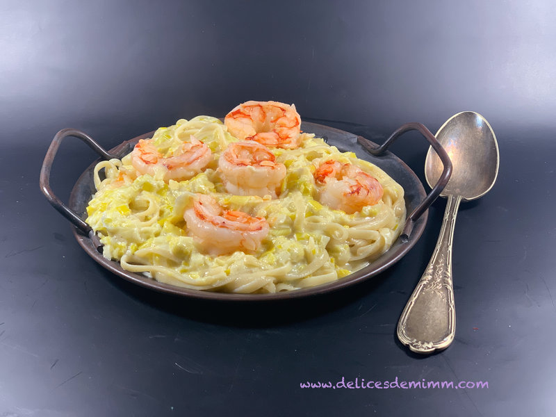 Linguine aux scampis et aux poireaux 2