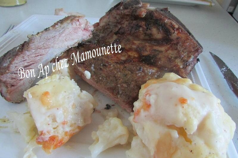 Travers de porc ou ribs bbq et chou-fleur béchamel 031