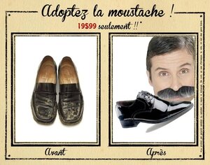 moustache chaussure