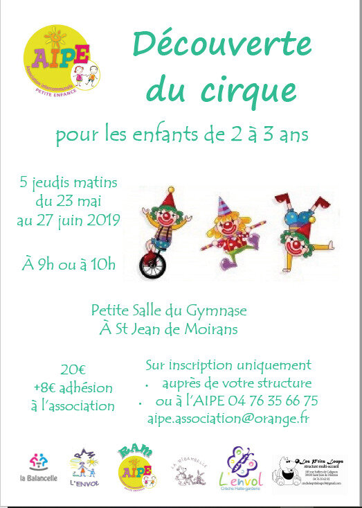 affiche ateliers cirque 2019