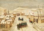 Rousseau, Paysage de neige et scène de guerre