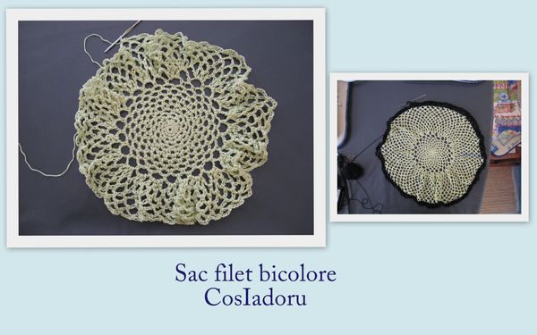 Sac filet bicolore