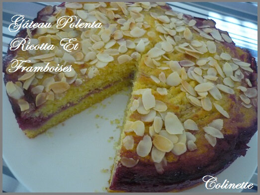 gâteau polenta ricotta et framboises 03