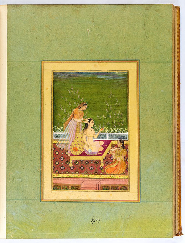 Unknown-hand-volume-of-Indian-and-Persian-miniatures-plate-depicting-Mumtaz-Mahal-eighteenth-century