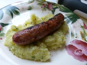 saucisse de Toulouse-purée