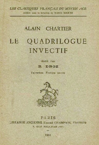 Alain Chartier Quadrilogue invectif - 1