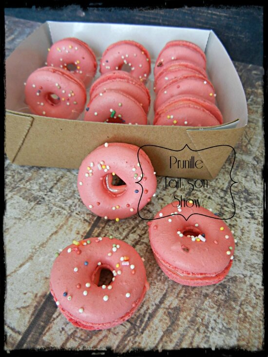 macarons donut fraise tagada prunillefee