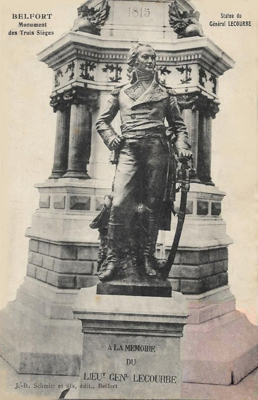 7X Belfort CPA Statue Lecourbe