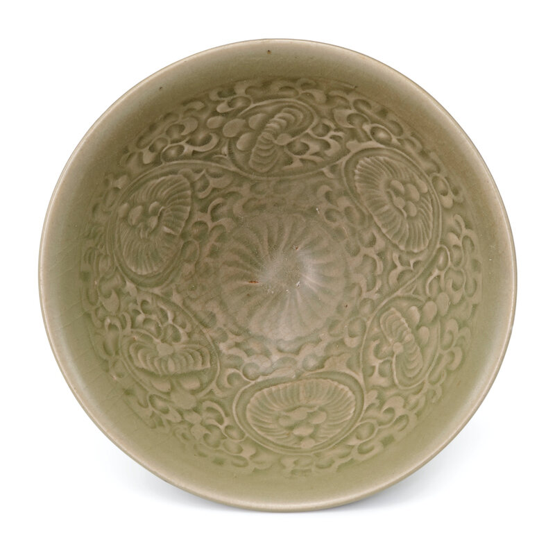 A carved Yaozhou celadon bowl, Northern Song dynasty (960-1127)