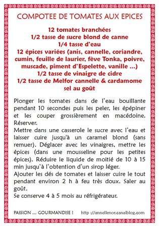 Compotée de tomates aux épices_fiche