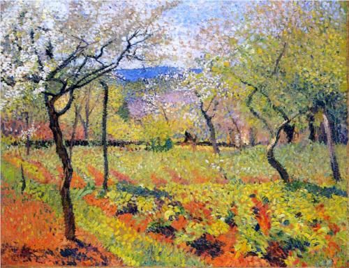 Flowering Garden in Spring von Henri Martin (1920)