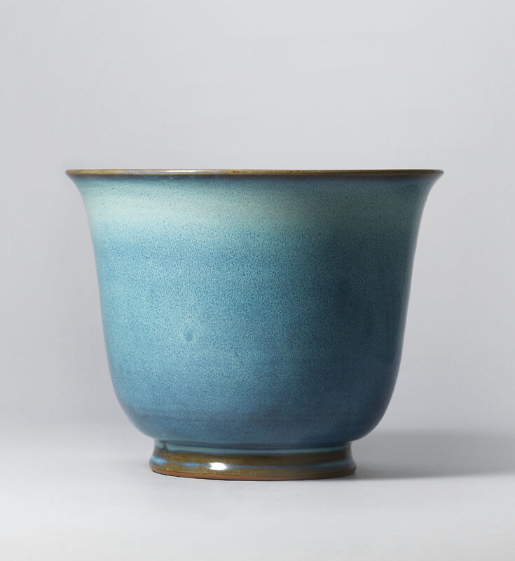 An important and extremely rare jun 'number four' jardiniere, Yuan-early Ming dynasty, 14th-15th century