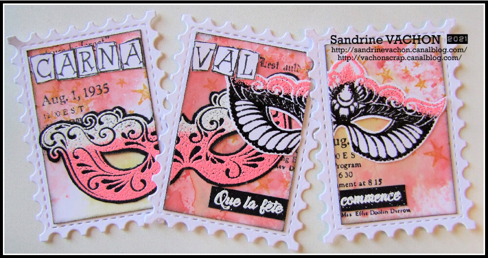 Sandrine VACHON ATC STAMP carnaval  (1)