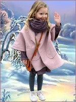 avatar fillette manteau rose