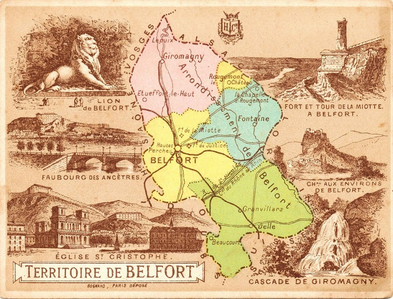 Carte Territoire de Belfort