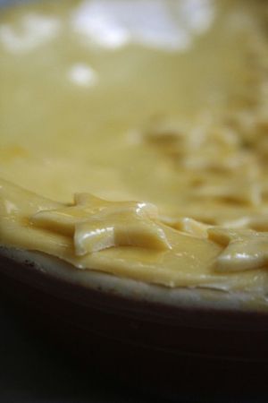 Tourte de poulet, poireaux au curry 1