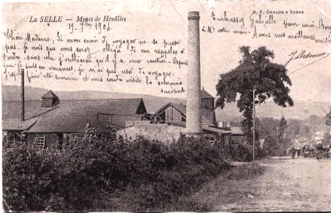 Mine de houilles à Polroy - La Selle-en-Morvan - 