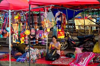 Laos Luang Prabang market Laos Luang Prabang market