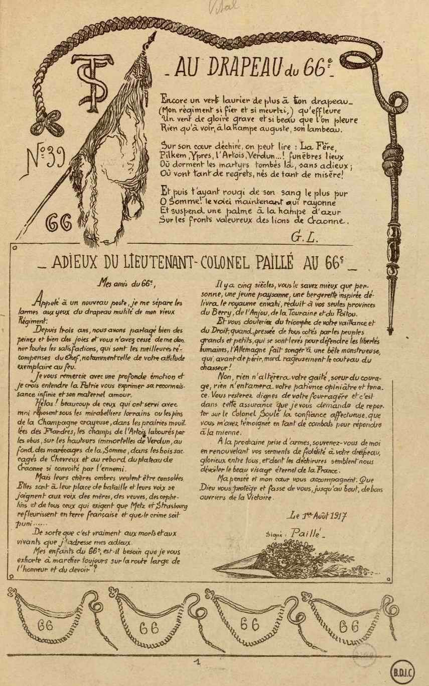 Au drapeau du 66