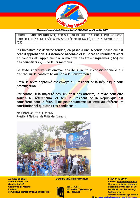 EXTRAIT ACTION URGENTE, ADRESSÉE AU DÉPUTÉS NATIONAUX PAR Me Michel OKONGO LOMENA (03)-page-001