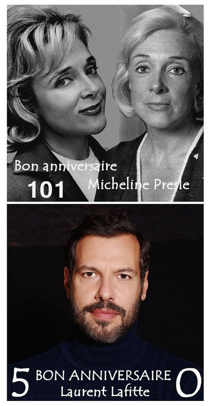 B - Micheline Presle 101 ans & Laurent Lafitte 50 ans ce 22-08-2023