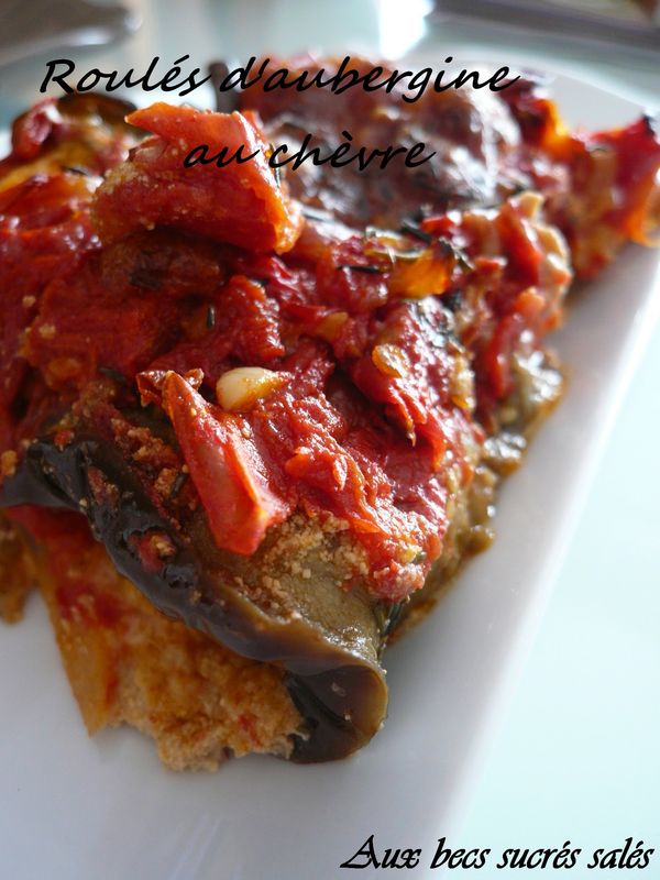 recettes entrees Roulés daubergine au chèvre, une merveille !