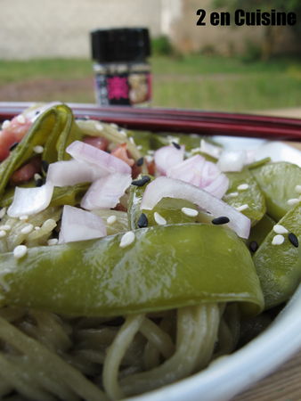 Nouilles soba aux pois gourmands recettes legumes Pois gourmands (sucrés) à lail