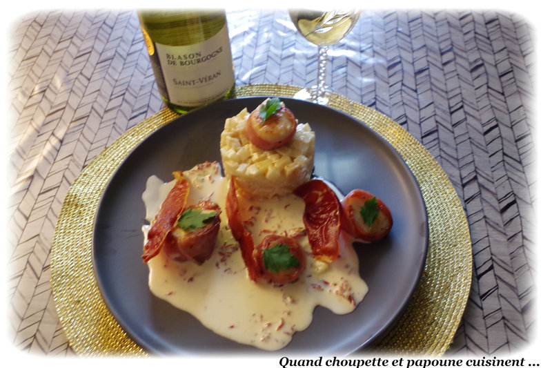 noix de coquilles Saint-jacques au jambon de Luxeuil et céleri en risotto-1948