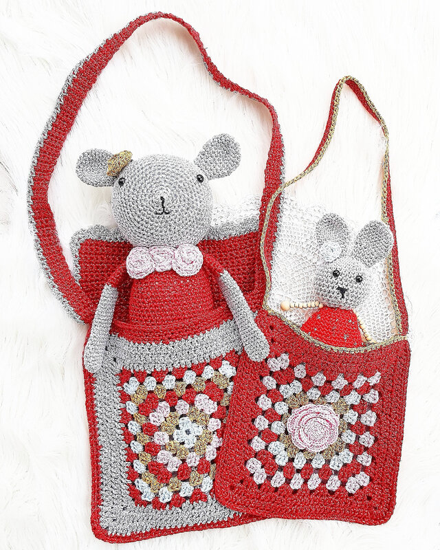 vanillejolie crochet bag doudous