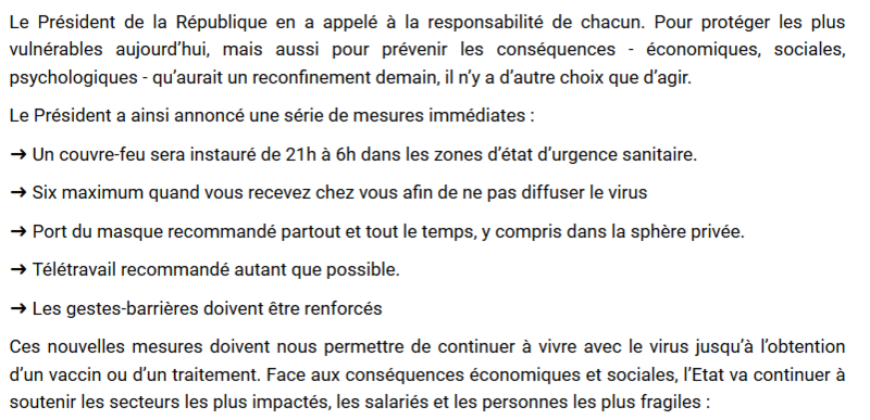 les contraintes a partir de samedi