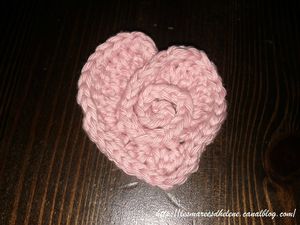 Coeur de rose 01 Crochet tuto