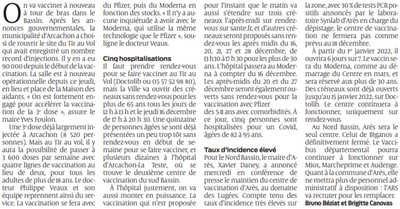 2021 12 10 SO Arcachon Covid La vaccination reprend sur le bassin2