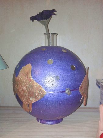 Vase rond violet