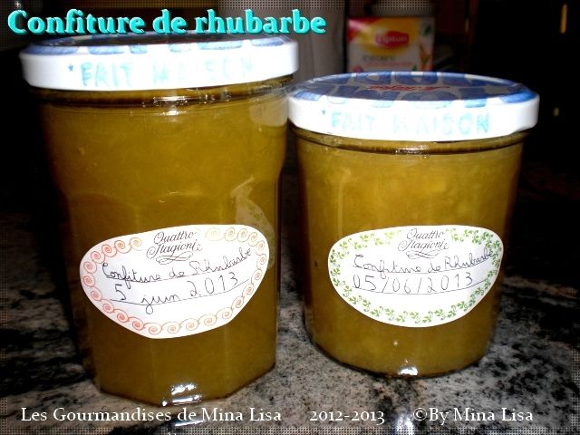 confiture de rhubarbe