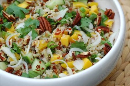 Salade de riz, mangue, concombre, coriandre_2