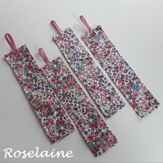 Roselaine marque pages roses