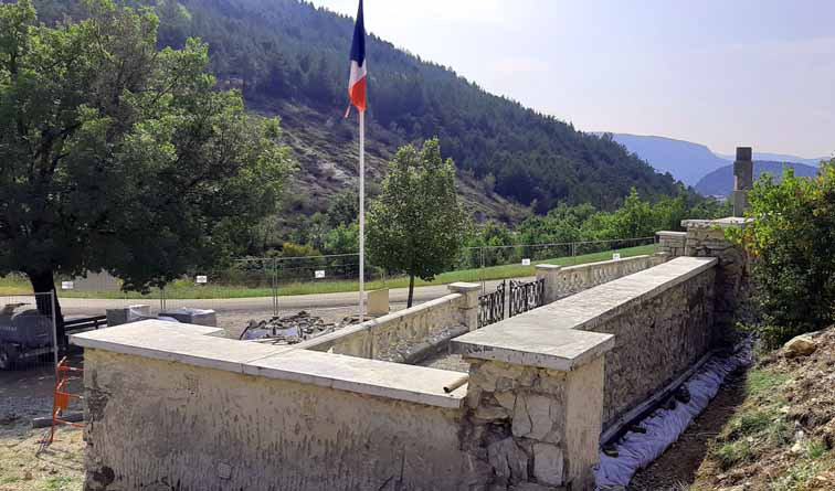 Rénovation du cimetière national d'Eygalayes, Septembre 2021