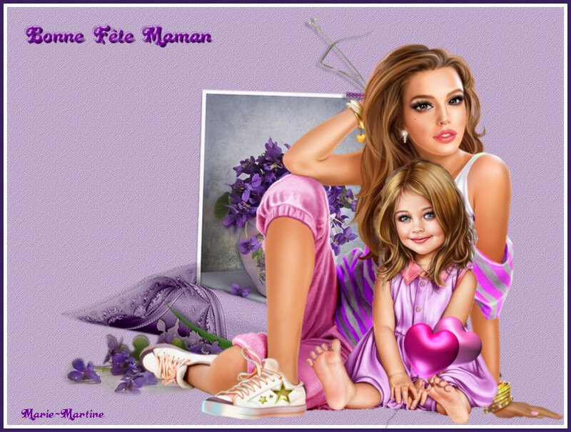 violettes fête des mères