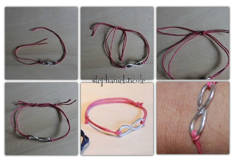 bracelet noeud coulant diy