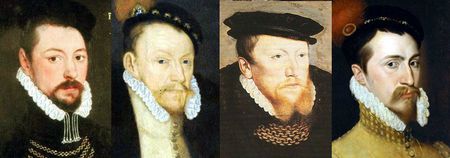 Portraits anglais de 1566 à 1570 environ