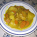 Cuisses de poulet au ras al hanout et aux légumes