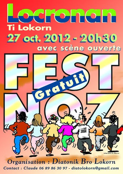 Fest Noz à Locronan organisé par les Diatonik Bro Lokorn