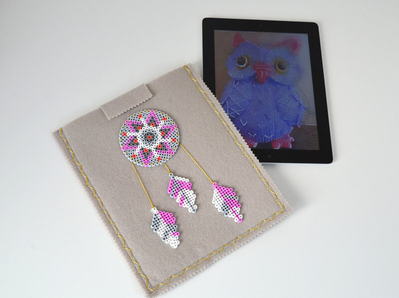 Pochette tablette-Ipad- feutrine-perles hama-tuto-la chouette bricole (11)