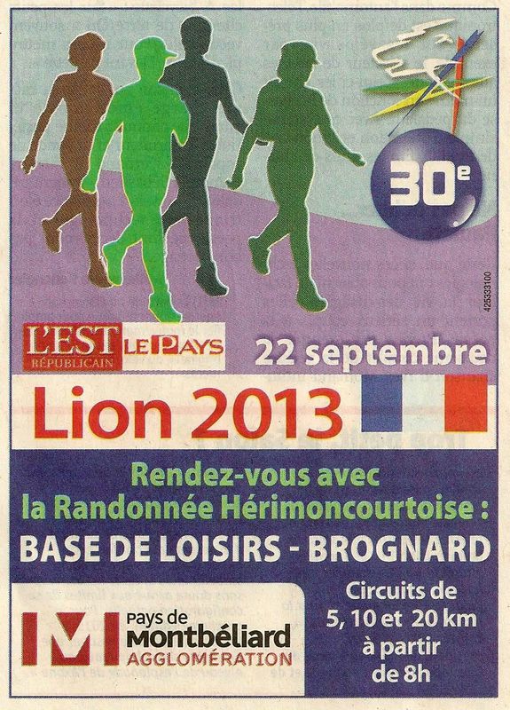 Lion 1993 Affiche Randonnée à Brognard