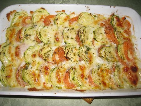 gratin courgettes mozzarella tomates