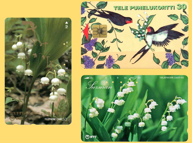 Télécartes Muguet Japon Finlande