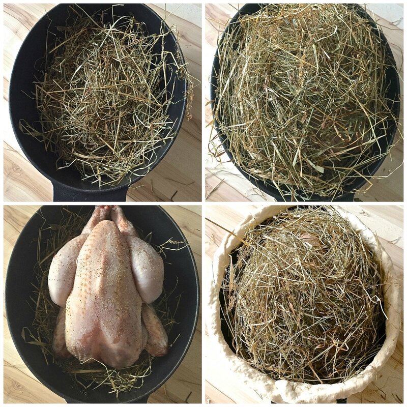poulet au foin