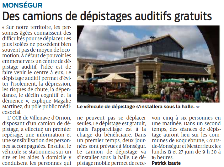 2022 06 13 SO Monségur Des camions de dépistages auditifs gratuits